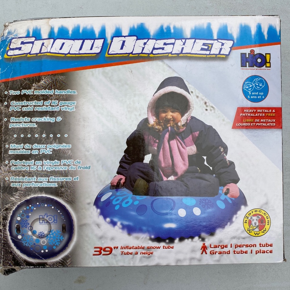 New Snow dasher sledding tube inflatable tire sled